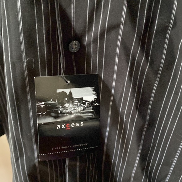 axcess Men's Modern Fit Striped Shirts 100% Cotton NEW - Picture 5 of 6